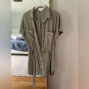 Cloth and stone utility romper S green